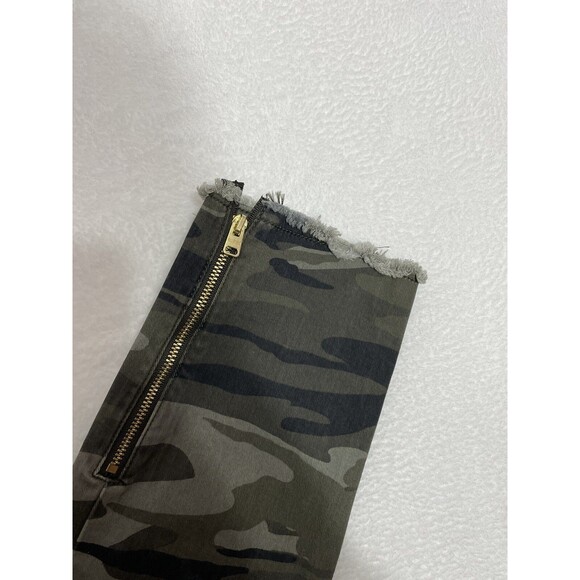 Express, Women's Stretch Ankle Zip Leggings Mid-Rise Size 8 Camou Pants - Picture 13 of 14